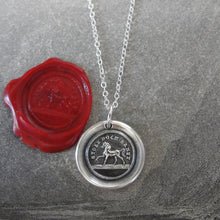 Load image into Gallery viewer, Horse Wax Seal Necklace - High Spirited Proud Yet Gentle - antique wax seal charm jewelry - RQP Studio