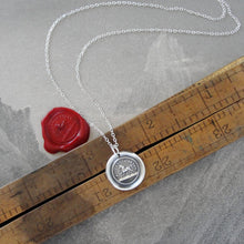 Load image into Gallery viewer, Horse Wax Seal Necklace - High Spirited Proud Yet Gentle - antique wax seal charm jewelry - RQP Studio