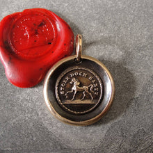 Load image into Gallery viewer, High Spirited Horse Wax Seal Charm - antique wax seal jewelry pendant German motto Proud Yet Gentle - RQP Studio