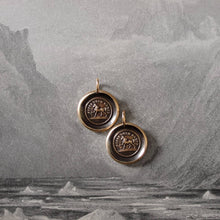 Load image into Gallery viewer, High Spirited Horse Wax Seal Charm - antique wax seal jewelry pendant German motto Proud Yet Gentle - RQP Studio