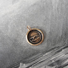 Load image into Gallery viewer, Hunting Dog Wax Seal Pendant - antique hound dog wax seal jewelry charm - RQP Studio