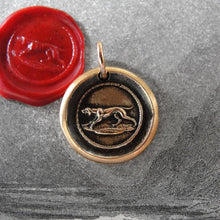Load image into Gallery viewer, Hunting Dog Wax Seal Pendant - antique hound dog wax seal jewelry charm - RQP Studio