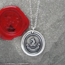 Load image into Gallery viewer, I Find Good - Silver Griffin Crown Wax Seal Necklace - Strength Courage Boldness