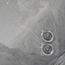 Load image into Gallery viewer, I Find Good - Silver Griffin Crown Wax Seal Necklace - Strength Courage Boldness