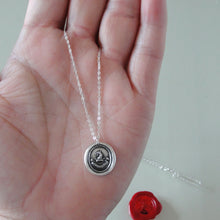 Load image into Gallery viewer, I Find Good - Silver Griffin Crown Wax Seal Necklace - Strength Courage Boldness