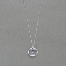 Load image into Gallery viewer, I Stand Firm - Silver Wax Seal Necklace - Steadfast Strength Integrity Oak Tree Jewelry