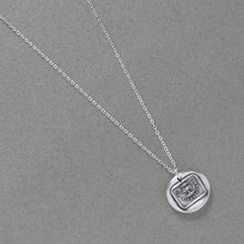 Load image into Gallery viewer, I Stand Firm - Silver Wax Seal Necklace - Steadfast Strength Integrity Oak Tree Jewelry