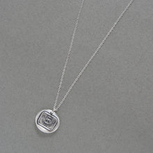 Load image into Gallery viewer, I Stand Firm - Silver Wax Seal Necklace - Steadfast Strength Integrity Oak Tree Jewelry