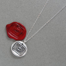 Load image into Gallery viewer, I Stand Firm - Silver Wax Seal Necklace - Steadfast Strength Integrity Oak Tree Jewelry