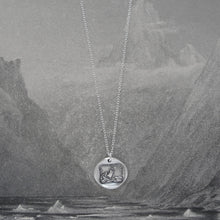 Load image into Gallery viewer, If I Lose You I Am Lost - Silver Wax Seal Necklace French Love Quite - RQP Studio