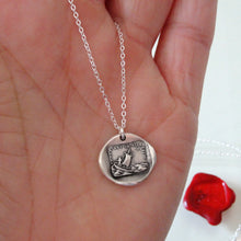 Load image into Gallery viewer, If I Lose You I Am Lost - Silver Wax Seal Necklace French Love Quite - RQP Studio