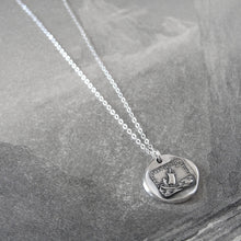 Load image into Gallery viewer, If I Lose You I Am Lost - Silver Wax Seal Necklace French Love Quite - RQP Studio