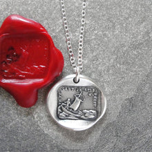 Load image into Gallery viewer, If I Lose You I Am Lost - Silver Wax Seal Necklace French Love Quite - RQP Studio