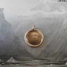 Load image into Gallery viewer, Silence Gives Consent Wax Seal Charm - antique wax seal charm jewelry - French motto quote proverb pendant - RQP Studio