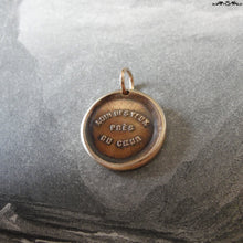 Load image into Gallery viewer, Absence Makes The Heart Grow Fonder Wax Seal Charm - antique wax seal charm jewelry French motto quote proverb pendant - RQP Studio