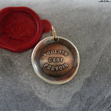 Load image into Gallery viewer, Where There's A Will There's A Way - Bronze Wax Seal Pendant - RQP Studio
