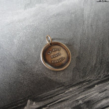 Load image into Gallery viewer, The Darkest Hour Is Just Before Dawn Wax Seal Charm - antique wax seal jewelry pendant French hope proverb by RQP Studio - RQP Studio