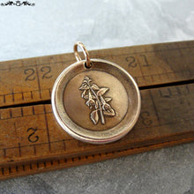Load image into Gallery viewer, Fuchsia Wax Seal Charm - antique wax seal jewelry Language of Flowers - Good Taste Sophistication - RQP Studio