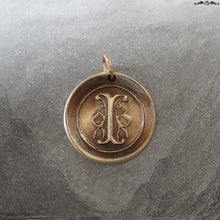 Load image into Gallery viewer, Wax Seal Charm Initial I - wax seal jewelry pendant alphabet charms Letter I - RQP Studio