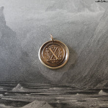 Load image into Gallery viewer, Wax Seal Charm Initial X - wax seal jewelry pendant alphabet charms Letter X - RQP Studio