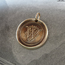 Load image into Gallery viewer, Wax Seal Charm Initial W - wax seal jewelry pendant alphabet charms Letter W - RQP Studio