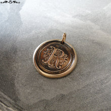 Load image into Gallery viewer, Wax Seal Charm Initial R - wax seal jewelry pendant alphabet charms Letter R - RQP Studio