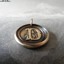 Load image into Gallery viewer, Wax Seal Charm Initial D - wax seal jewelry pendant alphabet charms Letter D - RQP Studio