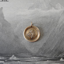 Load image into Gallery viewer, Lily Wax Seal Charm - antique wax seal jewelry with Lilies - Language of Flowers - Sweetness Purity - RQP Studio