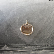 Load image into Gallery viewer, God Is Our Protector Wax Seal Charm - antique wax seal jewelry Christian Faith Protection motto - RQP Studio
