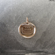 Load image into Gallery viewer, God Is Our Protector Wax Seal Charm - antique wax seal jewelry Christian Faith Protection motto - RQP Studio