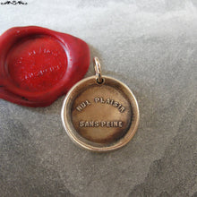 Load image into Gallery viewer, No Pain No Gain Wax Seal Charm - antique wax seal charm jewelry - French motto quote proverb pendant - RQP Studio