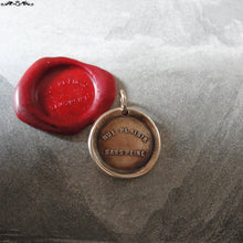 Load image into Gallery viewer, No Pain No Gain Wax Seal Charm - antique wax seal charm jewelry - French motto quote proverb pendant - RQP Studio