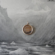 Load image into Gallery viewer, Lord's Prayer Wax Seal Charm - antique wax seal pendant jewelry - French bible quote Thy Will Be Done - RQP Studio