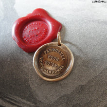 Load image into Gallery viewer, Forgive Others Wax Seal Charm - antique wax seal jewelry pendant - bible quote Forgive So That You May Be Forgiven - RQP Studio
