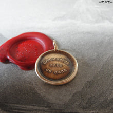 Load image into Gallery viewer, Absence Makes The Heart Grow Fonder Wax Seal Charm - antique wax seal charm jewelry French motto quote proverb pendant - RQP Studio
