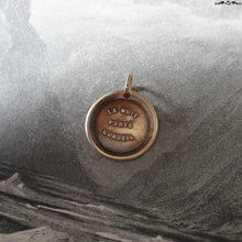 Load image into Gallery viewer, The Darkest Hour Is Just Before Dawn Wax Seal Charm - antique wax seal jewelry pendant French hope proverb by RQP Studio - RQP Studio