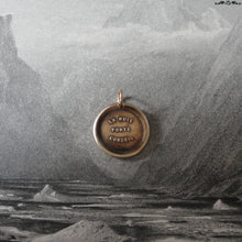 Load image into Gallery viewer, The Darkest Hour Is Just Before Dawn Wax Seal Charm - antique wax seal jewelry pendant French hope proverb by RQP Studio - RQP Studio