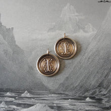 Load image into Gallery viewer, Wax Seal Charm Initial I - wax seal jewelry pendant alphabet charms Letter I - RQP Studio