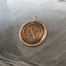 Load image into Gallery viewer, Wax Seal Charm Initial X - wax seal jewelry pendant alphabet charms Letter X - RQP Studio
