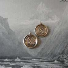 Load image into Gallery viewer, Wax Seal Charm Initial X - wax seal jewelry pendant alphabet charms Letter X - RQP Studio