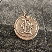 Load image into Gallery viewer, Wax Seal Charm Initial L - wax seal jewelry pendant alphabet charms Letter L - RQP Studio