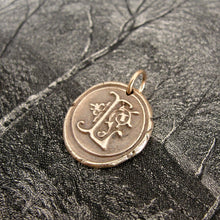 Load image into Gallery viewer, Wax Seal Charm Initial L - wax seal jewelry pendant alphabet charms Letter L - RQP Studio