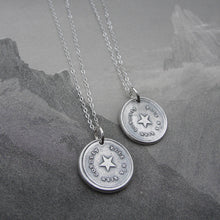 Load image into Gallery viewer, North Star Wax Seal Necklace Guiding Star antique wax seal jewelry My True North Polaris inspirational jewelry - RQP Studio
