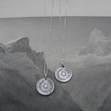 Load image into Gallery viewer, North Star Wax Seal Necklace Guiding Star antique wax seal jewelry My True North Polaris inspirational jewelry - RQP Studio