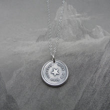 Load image into Gallery viewer, North Star Wax Seal Necklace Guiding Star antique wax seal jewelry My True North Polaris inspirational jewelry - RQP Studio
