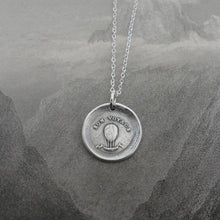 Load image into Gallery viewer, Good Journey Wax Seal Necklace - Hot Air Balloon antique wax seal jewelry Bon Voyage - RQP Studio