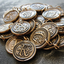 Load image into Gallery viewer, Wax Seal Charm Initial J - wax seal jewelry pendant alphabet charms Letter J - RQP Studio