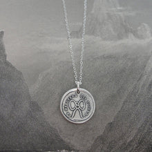 Load image into Gallery viewer, Wax Seal Necklace Love Knot - antique wax seal jewelry charm French motto Undo It Who Can - RQP Studio