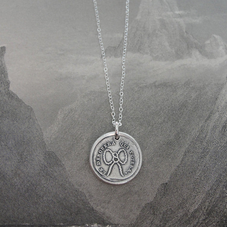 Wax Seal Necklace Love Knot antique wax seal jewelry Undo It Who Can