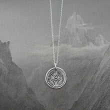 Load image into Gallery viewer, Wax Seal Necklace Love Knot - antique wax seal jewelry charm French motto Undo It Who Can - RQP Studio